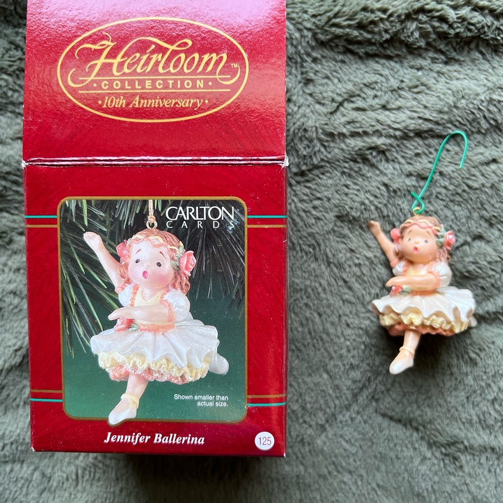 Heirloom Collection Carlton Cards Jennifer Ballerina Ornament